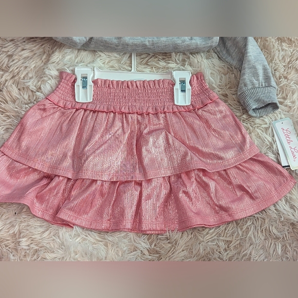 NWT,4pc,Sweatshirt"Always Be Kind", Pink Skirt,Headband,Sock Set-Various Sizes - Picture 4 of 9